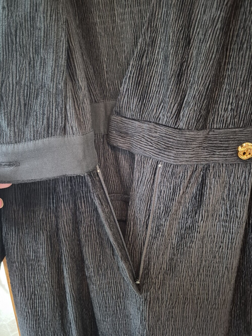 FRNCH Paris Jumpsuit Black Wide Leg M - Picture 9 of 16